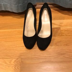 Black Suede wedge pump